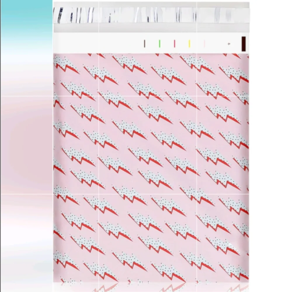 20 Lightning Print Design Poly Mailers